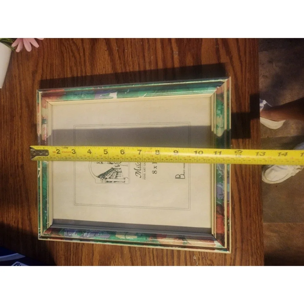Vintage Fetco Milano Floral Marbled 8×10 Photo Frame, HTF 1980s